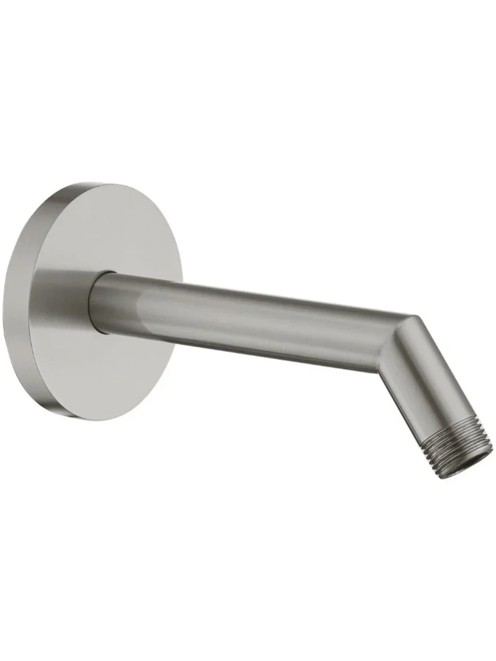 Shower Arm with Flange, 6 Inches Brushed Nickel Wall Mounted